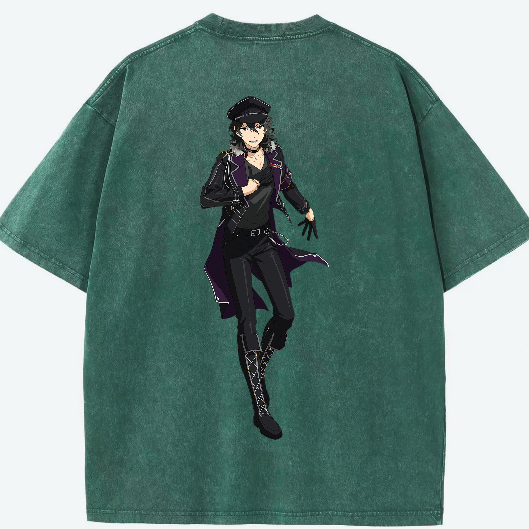 （画像用） あんさんぶるスターズ! Ensemble Stars 綿100% ヴィンテージ風 半袖Tシャツ（背面プリント）